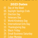 november holidays 2023 infographic